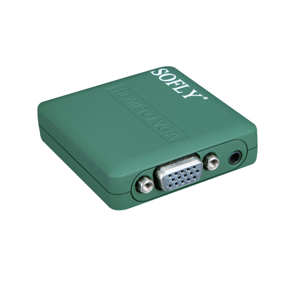 SOFLY HDCVGA02-M - Mini HDMI to VGA (plastic) - OBM Distribution, Inc.