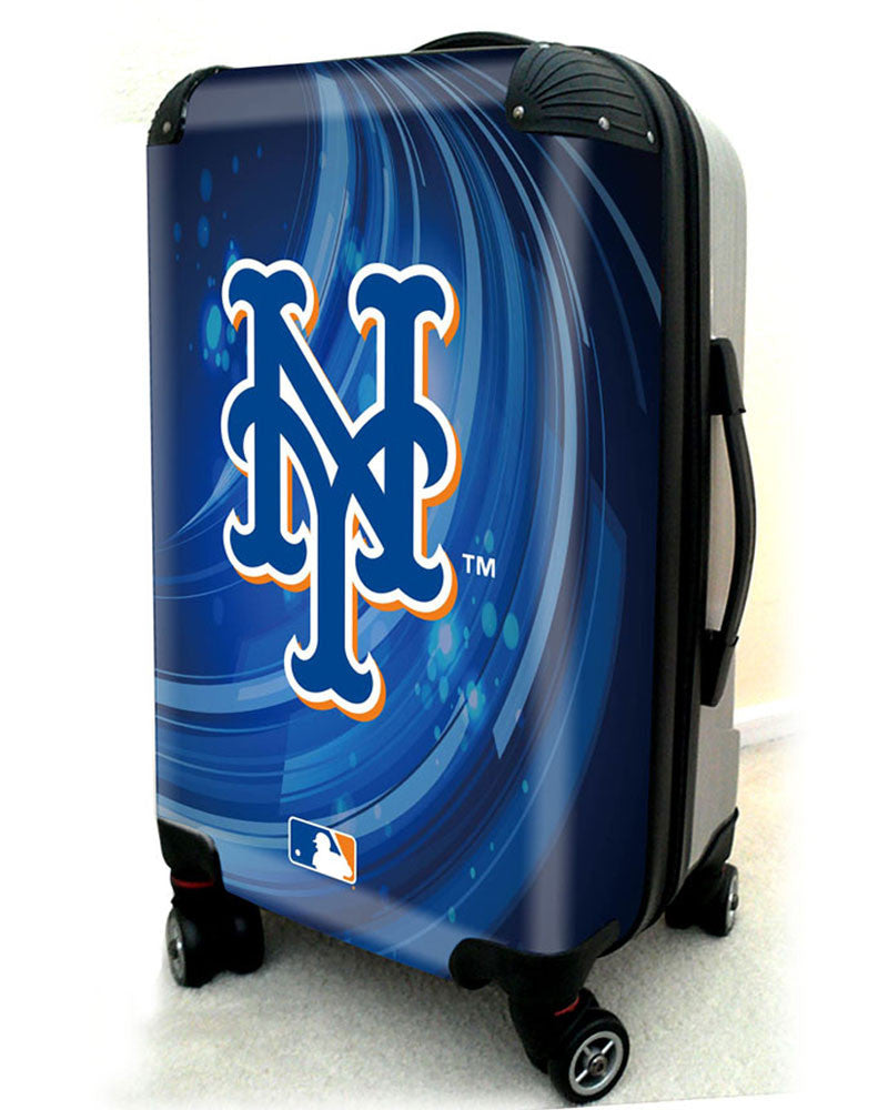 New York Mets, 21" Clear Poly Carry-On Luggage by Kaybull #NYM2 - OBM Distribution, Inc.