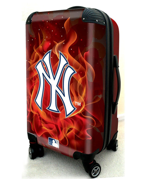 New York Yankees, 21" Clear Poly Carry-On Luggage by Kaybull #NYY16 - OBM Distribution, Inc.