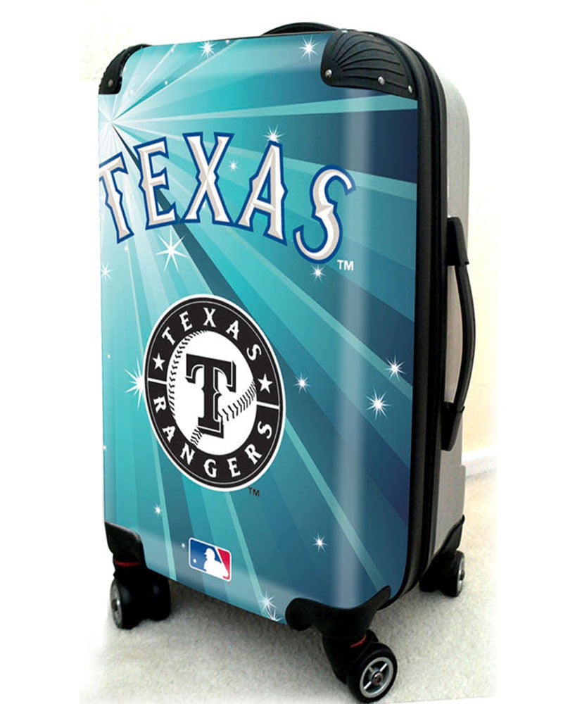 Texas Rangers, 21" Clear Poly Carry-On Luggage by Kaybull #TEX11 - OBM Distribution, Inc.