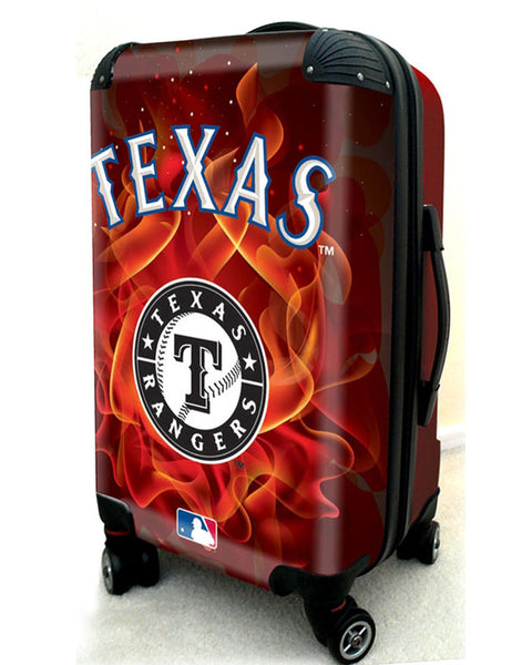 Texas Rangers, 21" Clear Poly Carry-On Luggage by Kaybull #TEX15 - OBM Distribution, Inc.
