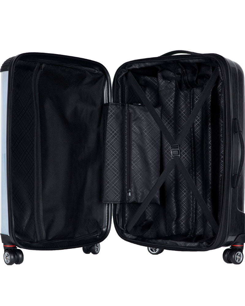 New York Yankees, 21" Clear Poly Carry-On Luggage by Kaybull #NYY2 - OBM Distribution, Inc.