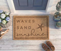 Personalized Beach House Doormat | Custom Coastal Starfish Welcome Mat | Summer Housewarming Gift | Laser Engraved
