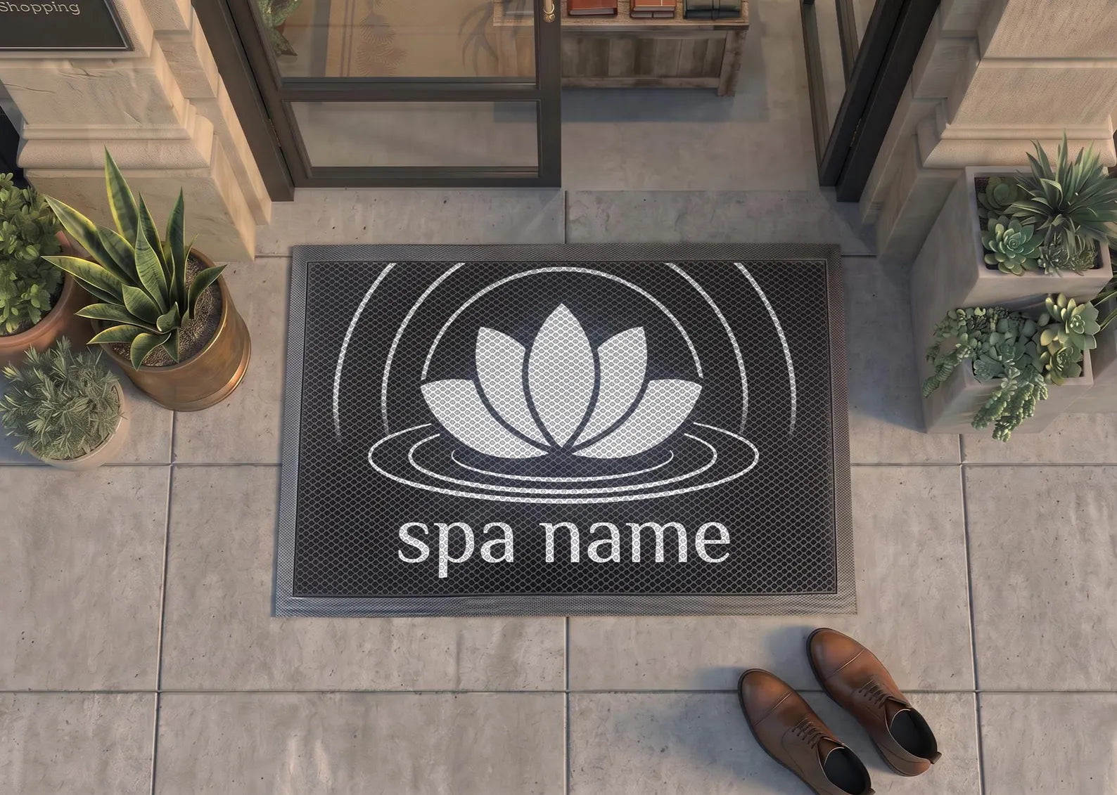 Custom Spa Doormat | Personalized Wellness Studio Mat | Spa Business Gift | UV Print