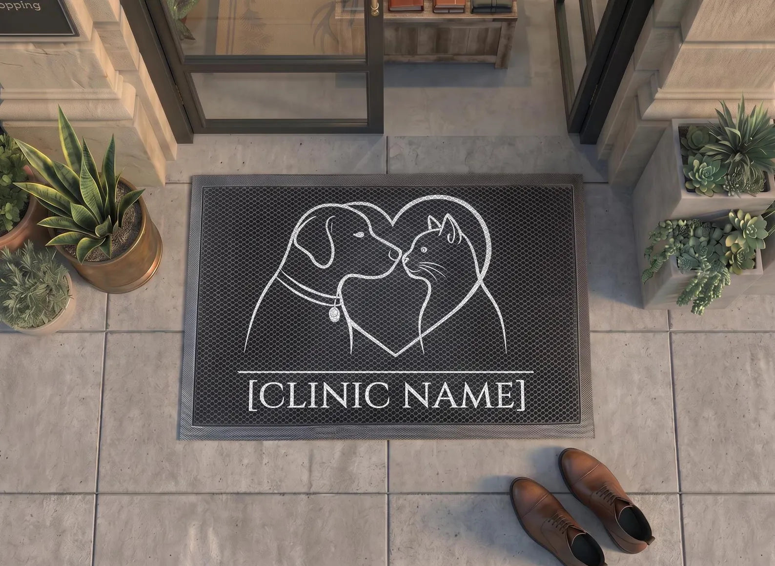 Custom Veterinary Clinic Doormat | Personalized Vet Office Welcome Mat | Vet Tech Gift | UV Print