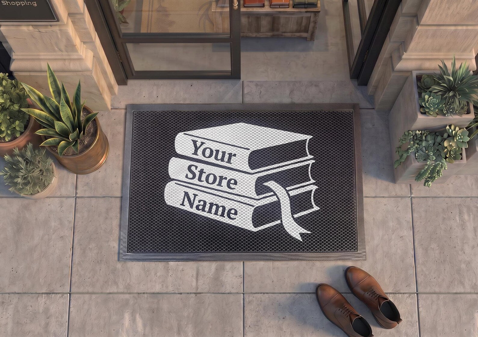 Custom Bookstore Doormat | Personalized Book Shop Mat | Bookwork Gift | UV Print