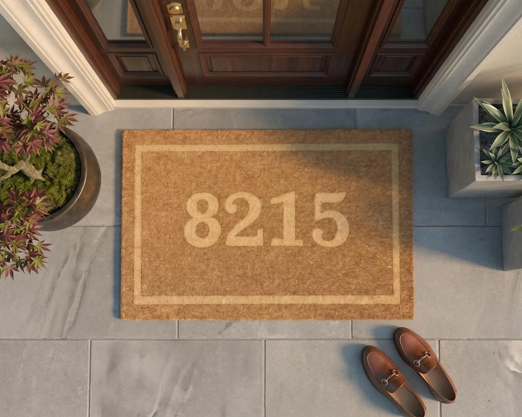Custom House Number Doormat | Personalized Address Welcome Mat | Realtor Closing Gift | Laser Engraved