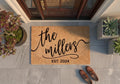 Personalized Family Name Doormat | Custom Last Name Welcome Mat | Housewarming Gift | Laser Engraved