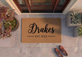 Personalized Family Name Doormat | Custom Last Name Welcome Mat | Housewarming Gift | Laser Engraved