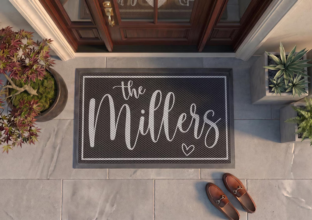 Personalized Last Name Doormat | Custom Welcome Mat | Housewarming Gift | Front Porch Decor | UV Print