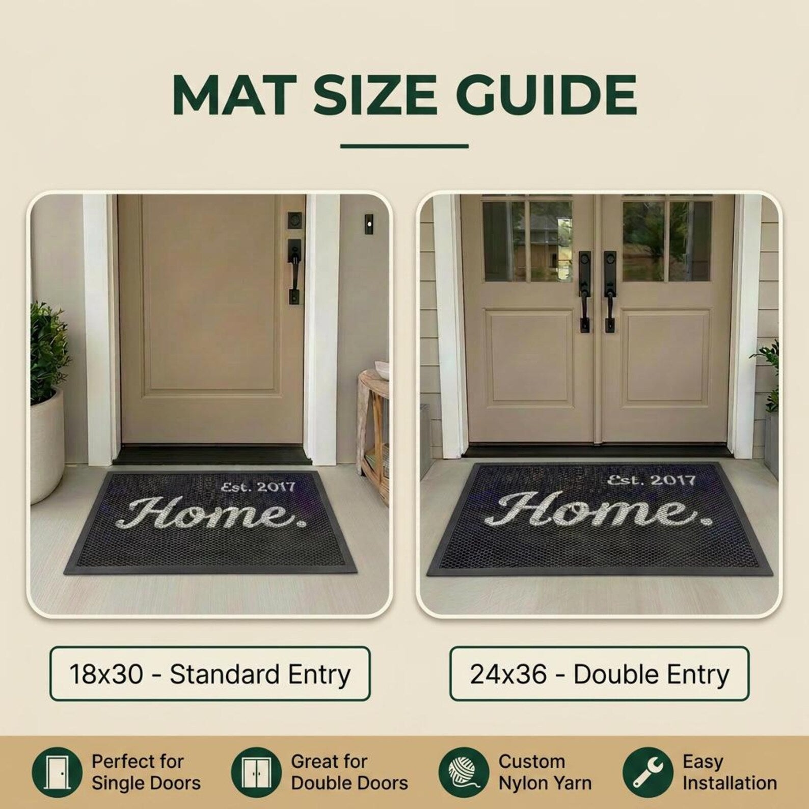 Custom Realtor Team Doormat | Personalized Real Estate Logo Mat | Business Welcome Mat | UV Print