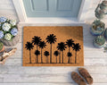 Personalized Palm Tree Grove Doormat | Custom Silhouette Welcome Mat | Coast Beach Decor | Laser Engraved
