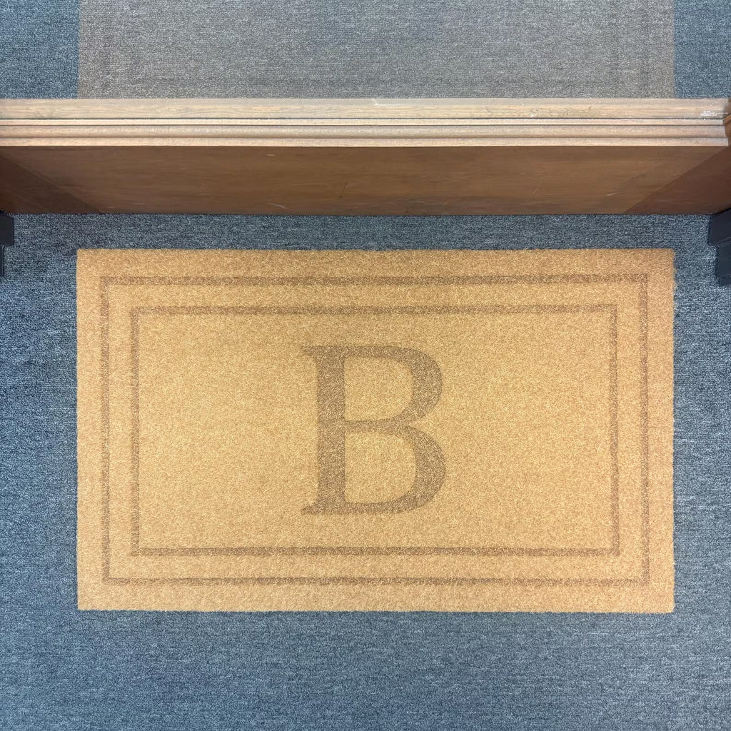 Personalized Monogram Doormat | Custom Single Initial Welcome Mat | Wedding Gift | Laser Engraved