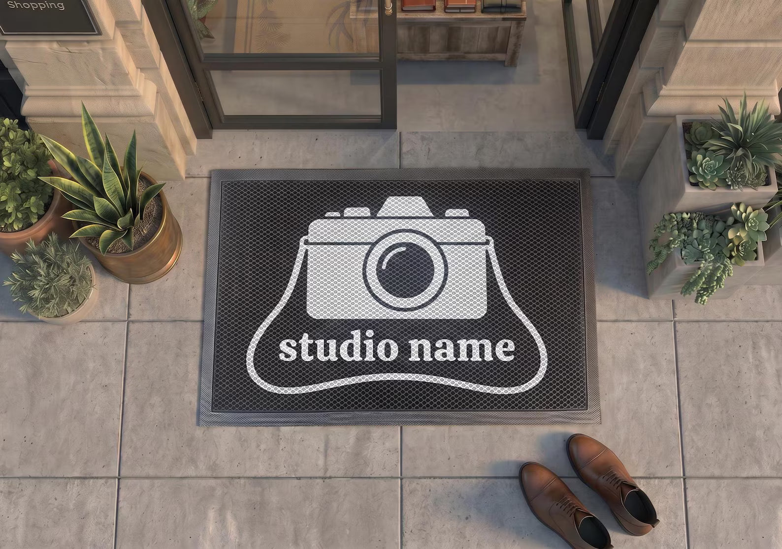 Custom Photography Studio Doormat | Personalized Photographer Mat | Camera Studio Gift | UV Print