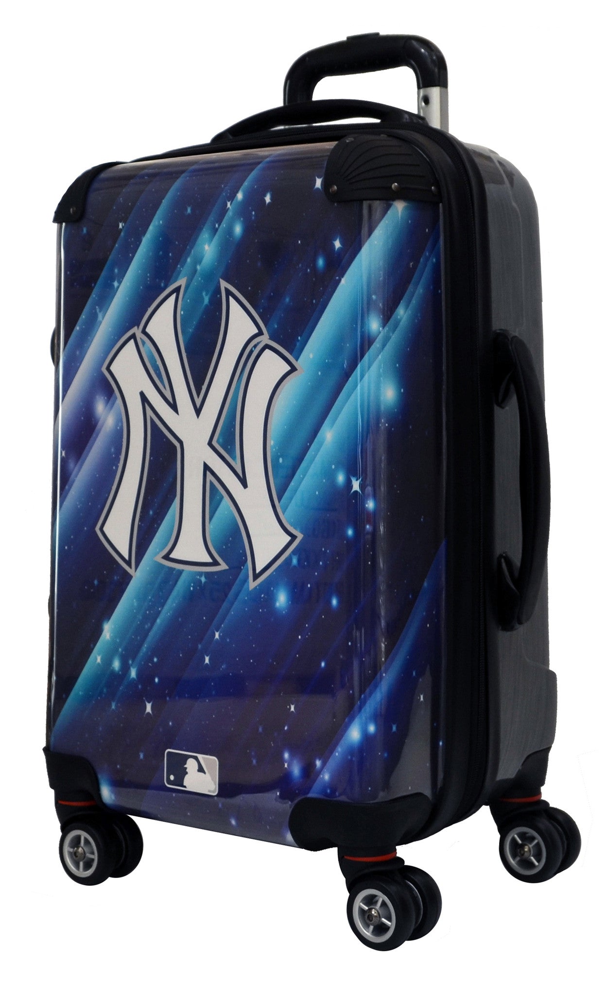 New York Yankees, 21" Clear Poly Carry-On Luggage by Kaybull #NYY2 - OBM Distribution, Inc.