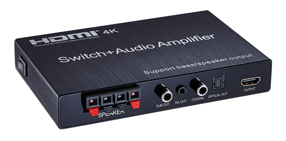 SFX HDSW3-A 4K HDMI Switcher 3X1 with Audio Amplifier (Support PiP and MHL function) - OBM Distribution, Inc.
