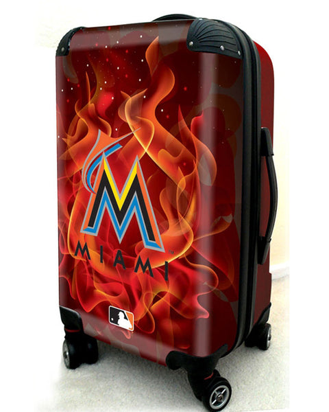 Miami Marlins, 21" Clear Poly Carry-On Luggage by Kaybull #MIA9 - OBM Distribution, Inc.