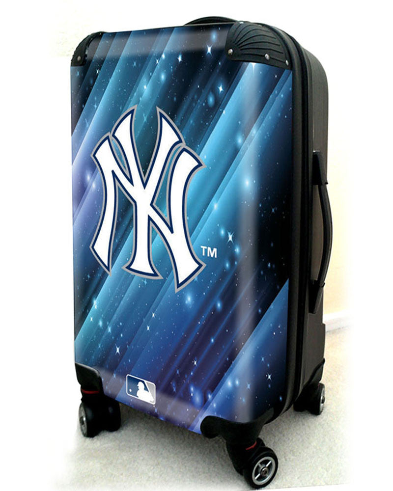 New York Yankees, 21" Clear Poly Carry-On Luggage by Kaybull #NYY2 - OBM Distribution, Inc.